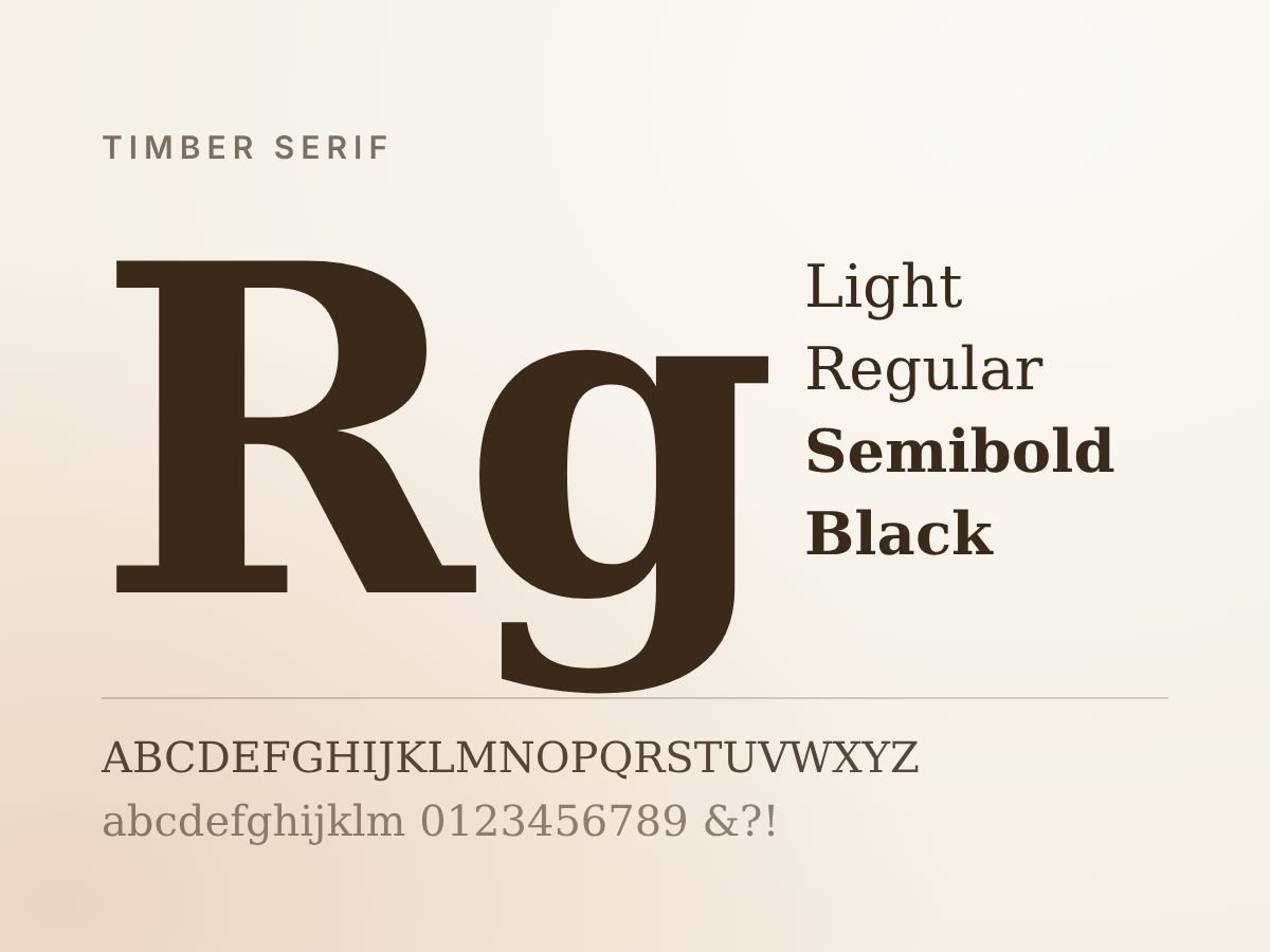 Timber Serif preview